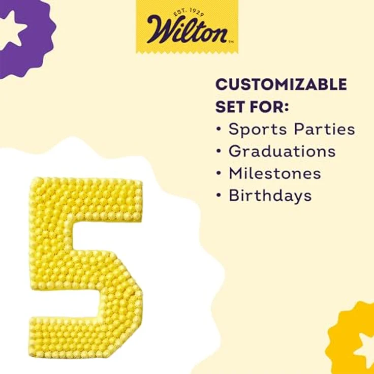 Wilton Countless Celebrations Zahlen- und Buchstaben- Kuchenform, antihaftbeschichtet, 36,8 x 22,8 cm – Bild 8