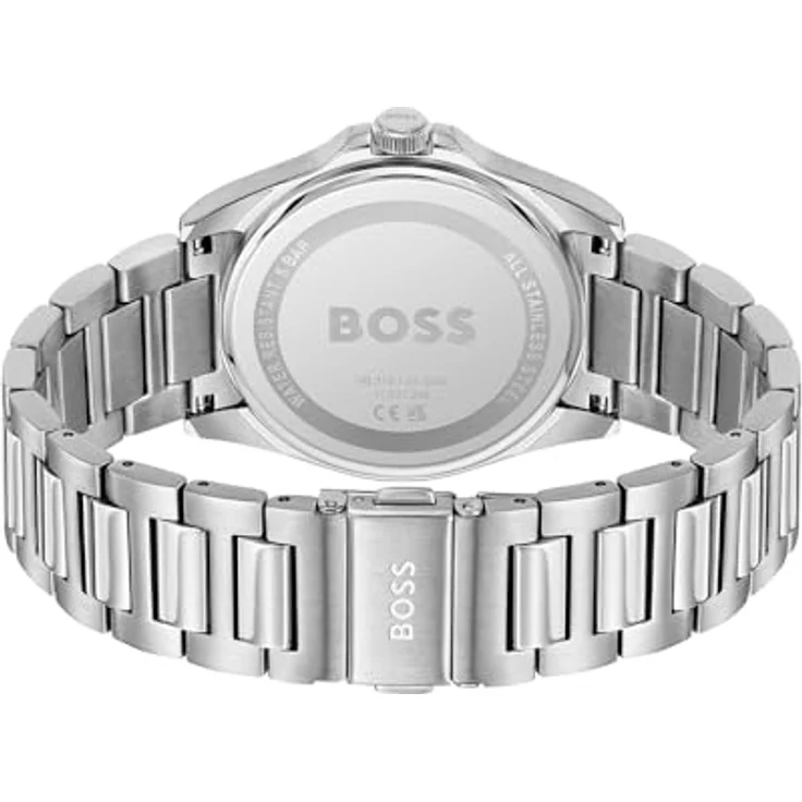 BOSS Uhr Strike mit DREI-Zeiger-Quarzwerk und Silbernes Edelstahlarmband - 1514176 – Bild 4