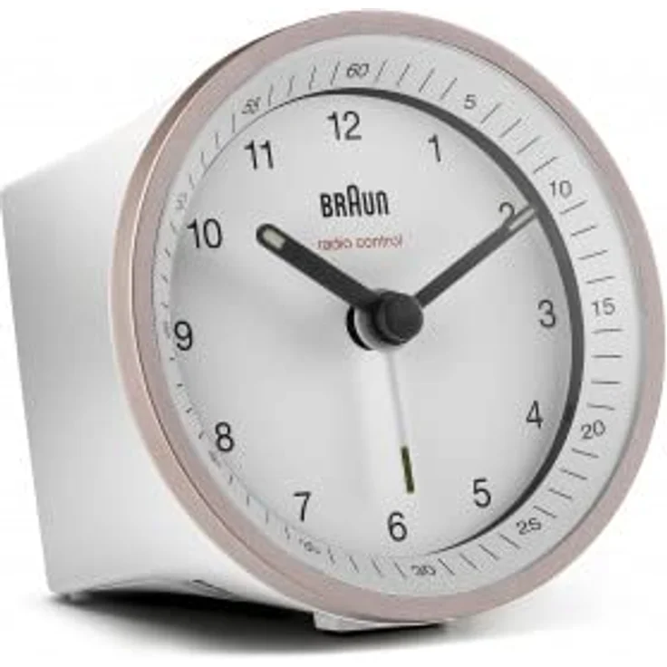 Braun Funkwecker in der Farbe weiß-rosa mit Crescendo-Alarm, Schlummerfunktion und Beleuchtung, BC07PW-DCF – Bild 1