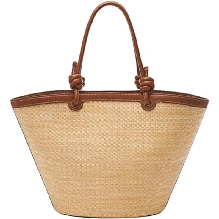 Fossil Summer Shopper Tasche, 29 cm, braun, 100% Polyethylen – Bild 4