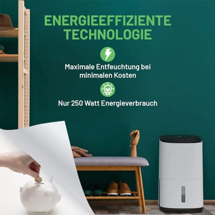 MEACO MeacoDry Arete® One Warm Pebble 25L, Ultra Quiet Luftentfeuchter & Luftreiniger mit H13 HEPA-Filter, flüsterleise, geeignet für Wohnungen, Keller, Schlafzimmer, Garagen – Bild 3