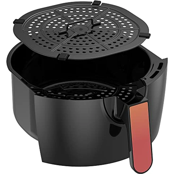 TurboTronic by Z-Line Heißluftfritteuse 3,5 Liter, 7 Programme, Fritteuse Fettfrei ohne Öl, Power 1200 W, Camping Retro digital Airfryer AF11D, blau – Bild 10