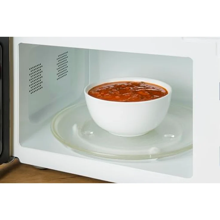 Swan SM22030LBNEU Retro Mikrowelle 20L, 800 Watt, 5 Leistungsstufen, Auftaufunktion, Timer, schwarz – Bild 7