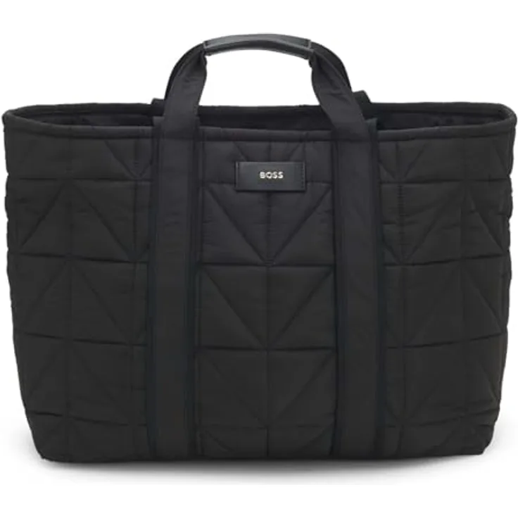 Boss Palmah Shopper Tasche, 39 cm, schwarz, 100% Polyester, vielseitige Einkaufstasche