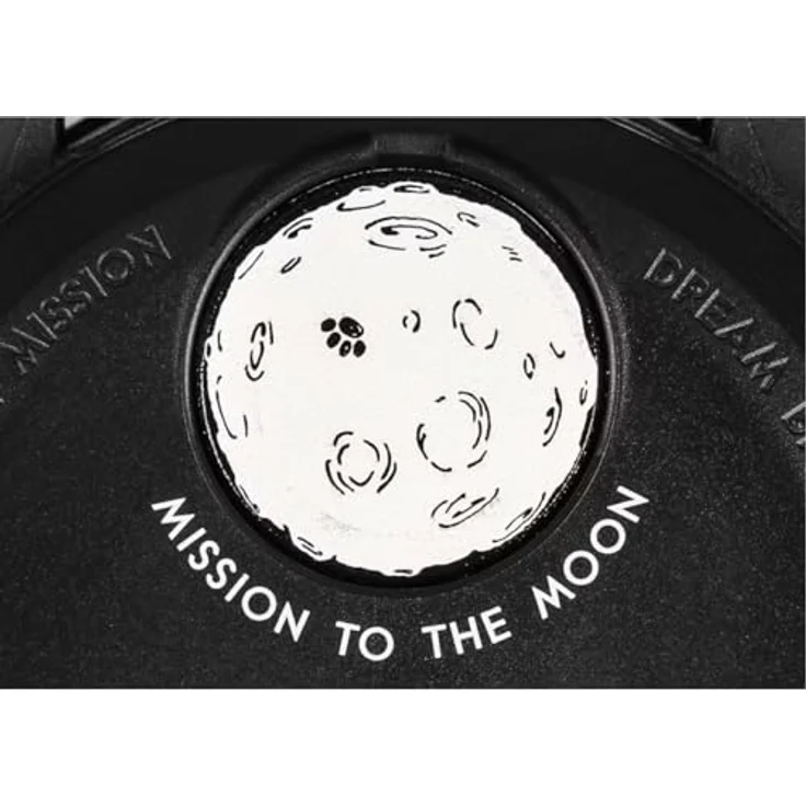 Swatch Chronograph Swatch x Omega Moonswatch Mission to the Moonphase "Snoopy" New Moon, Schwarz Bioceramic, VELCRO Armband, Mondphasenfunktion - Preisvergleich – Bild 5