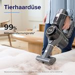 Levoit Akku Staubsauger mit Mini-Turbodüse für Tierhaare, Flexibler kabelloser Akkustaubsauger mit Automatikmodus, 2 HEPA-Filter, Beutelloser Akkusauger bis zu 40 Min. Laufzeit für Boden und Auto