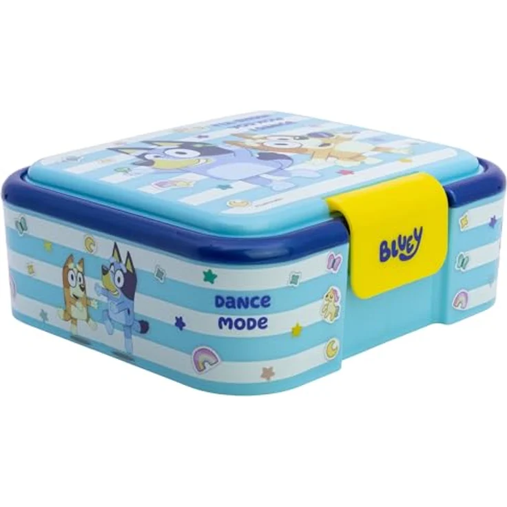 Stor Lunchbox Bluey, Einteilige Kinder Brotdose aus widerstandsfähigem Material mit stabilem Verschluss, blau – Bild 2