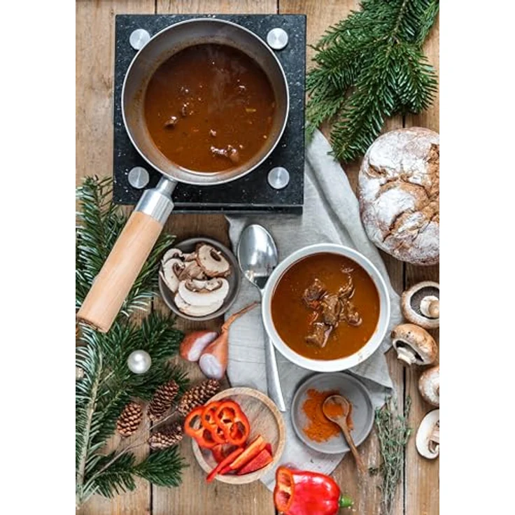 DeWok Kochsystem bis 2 Personen, ohne Strom, ohne Gas, Zuhause, Innenraum geeignet, zum Grillen, Raclette, Fondue, Wokken, Tischwok, gesund kochen – Bild 3