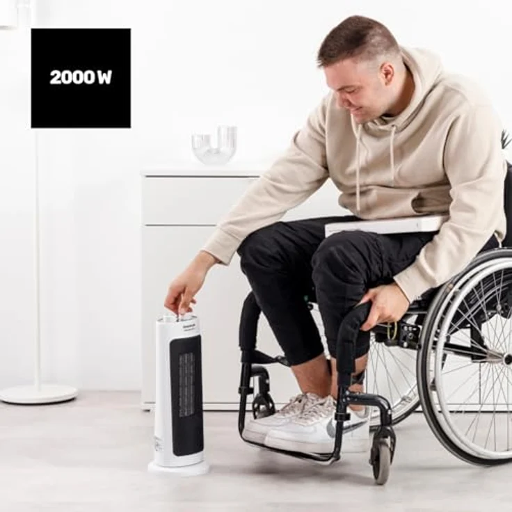 Taurus Heizung Atacama 2002, Heizlüfter mit 2000 W Leistung, Weiss – Bild 2