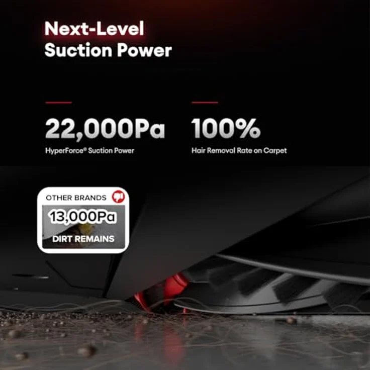 Roborock Saros 10 Intelligenter Roboter-Staubsauger und Mop, 22.000Pa Saugkraft, Hinderniserkennung, verwicklungsfreie Hauptbürste, Mop mit heißem Wasser - schwarz – Bild 4