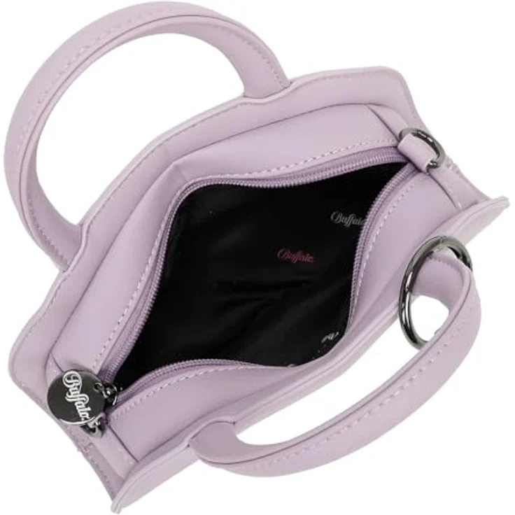 Buffalo Bowl Handtasche 23 cm, stilvolle Umhängetasche mit verstellbarem Riemen, violett – Bild 6