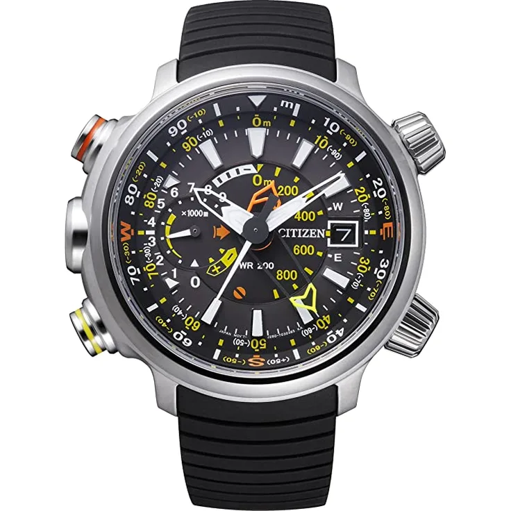 Citizen Armbanduhr Herren Chronograph Promaster Land BN4021 02E, Analoguhr, 49,5 mm, schwarz