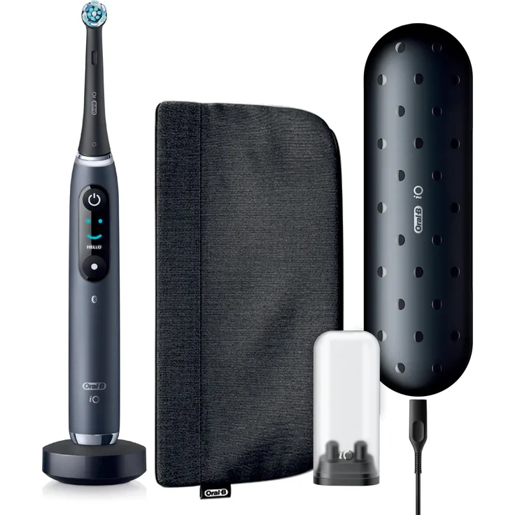 Oral-B iO Series 9 Luxe Edition elektrische Zahnbürste, 7 Reinigungsprogramme, black onyx