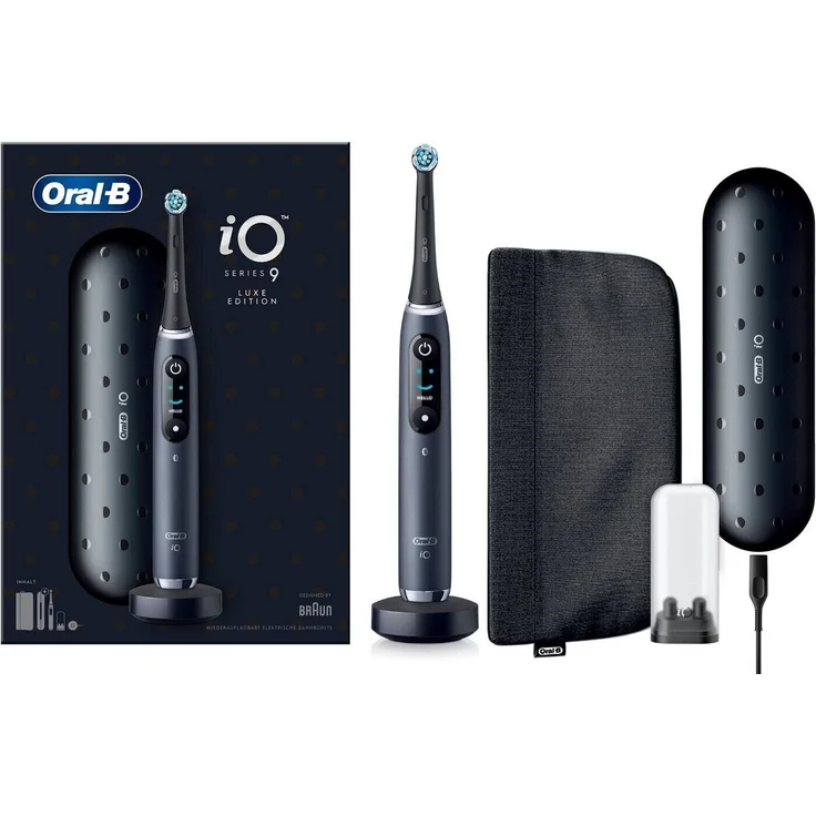 Oral-B iO Series 9 Luxe Edition elektrische Zahnbürste, 7 Reinigungsprogramme, black onyx – Bild 2