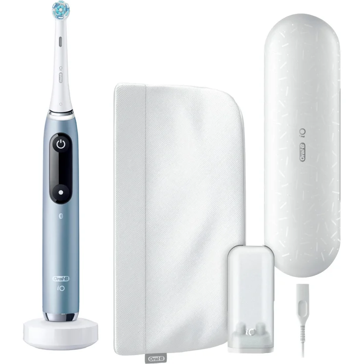Oral-B iO Series 9 Luxe Edition elektrische Zahnbürste, 7 Reinigungsprogramme, aqua marine – Bild 2