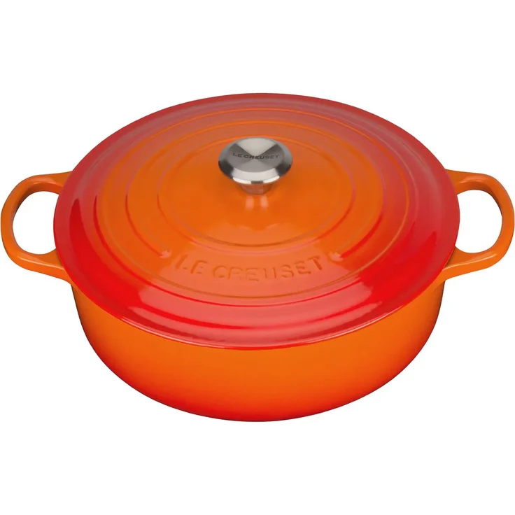 Le Creuset Signature Gourmet Bräter, rund, 30 cm, ofenrot – Bild 1