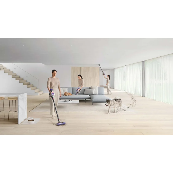 Dyson V8 Total Clean Handstaubsauger 2022, 40 min Akkubetrieb, 2 Saugmodi, nickel-schwarz – Bild 6