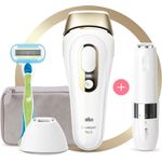 Braun Silk-expert Pro 5 PL5129 Licht-Haarentferner IPL-Haarentfernungssystem mit Hautton-Sensor inkl. Braun Face Mini Haartrimmer, Gillette Rasierer, Präzisionsscherkopf