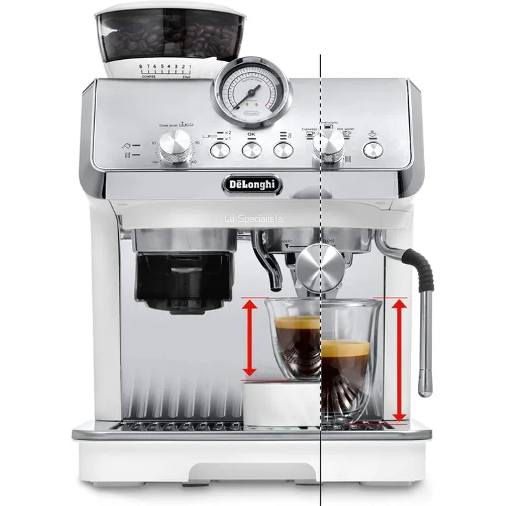 De'Longhi EC9155.W La Specialista Arte Espressomaschine mit Mahlwerk, weiß – Bild 2