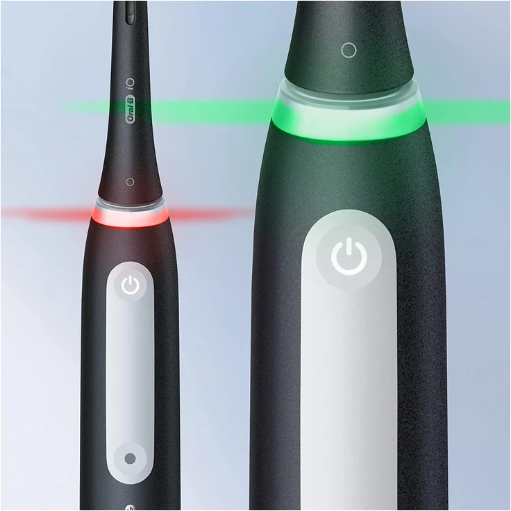 Oral-B iO 4 elektrische Zahnbürste Doppelpack, 4 Putzmodi, Reiseetui, matt black/quite white – Bild 4