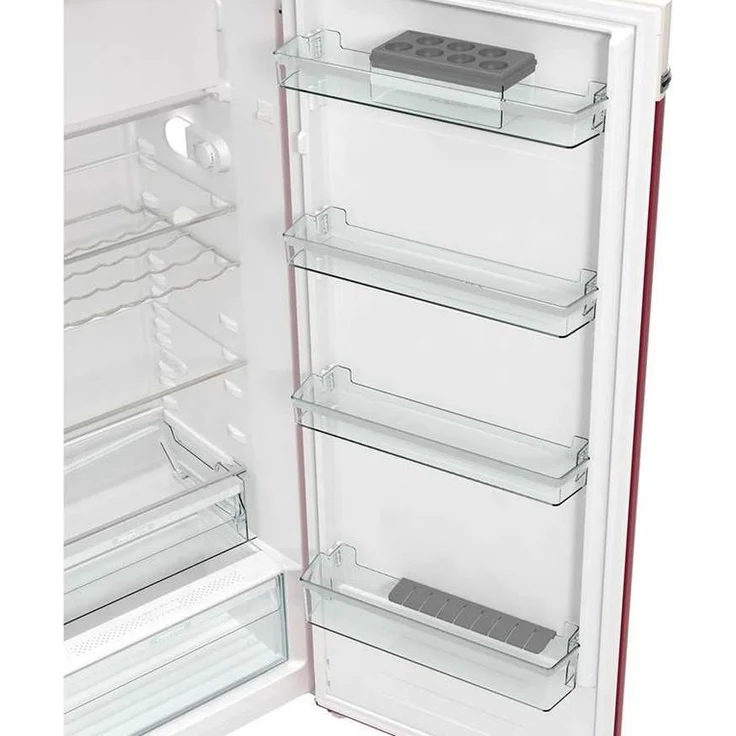 Gorenje OBRB615DR Kühlschrank mit Gefrierfach, freistehend, burgundy, FrostLess, 0-Grad-Zone, Schnellkühlen, LED, Breite 59.5 cm, Energieklasse D – Bild 8