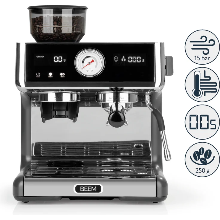 BEEM ESPRESSO-GRIND-EXPERT Espresso-Siebträgermaschine mit Mahlwerk - 15 bar – Bild 2