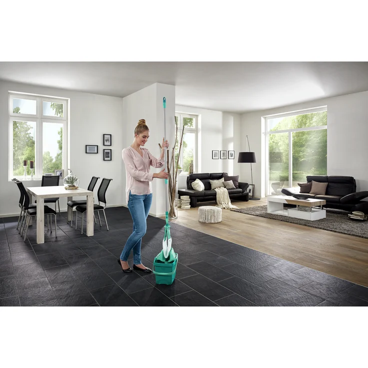 Leifheit Wischbezug Clean Twist M super soft für sensible Böden, Bodenwischer Ersatzbezug mit Spezialfasern, Wischer Ersatzbezug für minimale Wasseraufnahme, ideal für Parkett, Laminat und Kork  2er – Bild 14