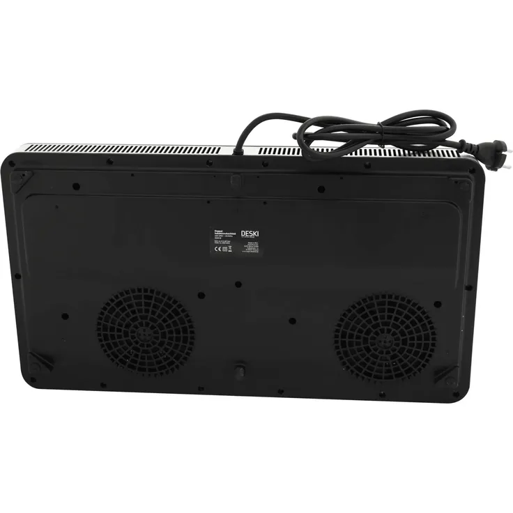 DESKi 613-401568 Doppel-Induktionskochfeld 44 x 22 cm, Sensorsteuerung, 60-240°C, 4 Digitalanzeigen, 3500 Watt, Touch-Display, elektrisch, 2 Zonen, Kindersicherung, Timer-Funktion, Überhitzungsschutz – Bild 3