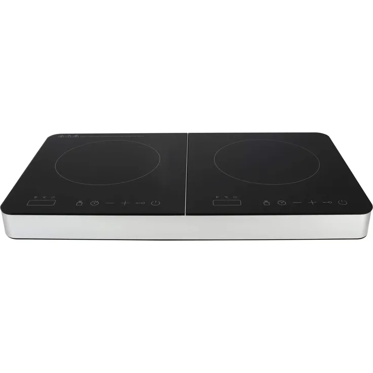 DESKi 613-401568 Doppel-Induktionskochfeld 44 x 22 cm, Sensorsteuerung, 60-240°C, 4 Digitalanzeigen, 3500 Watt, Touch-Display, elektrisch, 2 Zonen, Kindersicherung, Timer-Funktion, Überhitzungsschutz – Bild 2