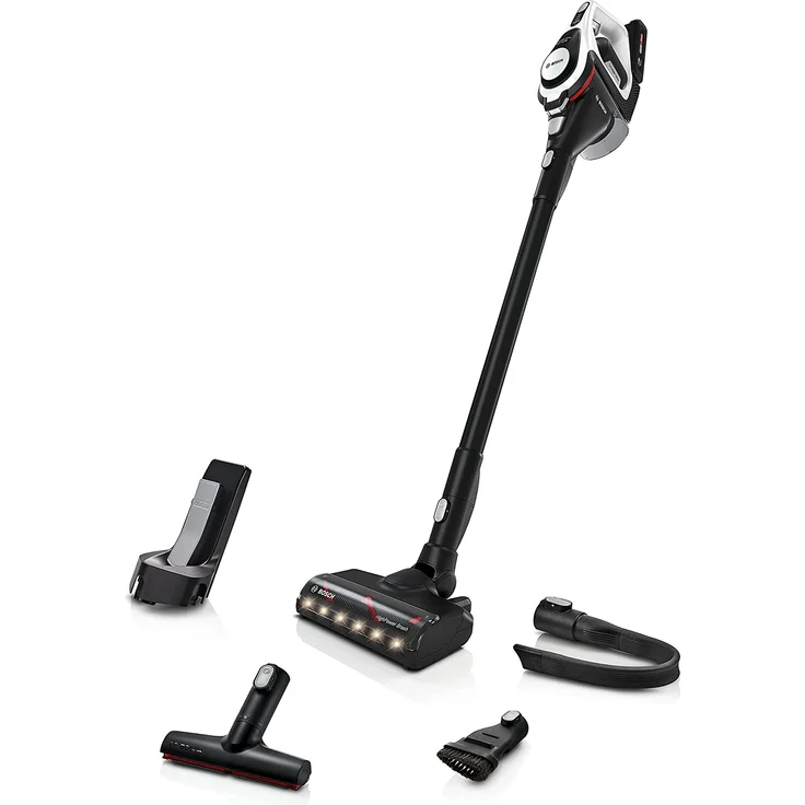 Bosch BBS8214 Serie 8 Handstaubsauger, 65 min Akkubetrieb, Weiß 0 4 l Akku 65 min – Bild 1
