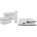 Zwilling Fresh & Save Vakuum- Starter-Set 7-tlg., inkl. Box M 0,9 l, Box L 2,0 l aus Kunststoff, Silikon, transparent, weiß