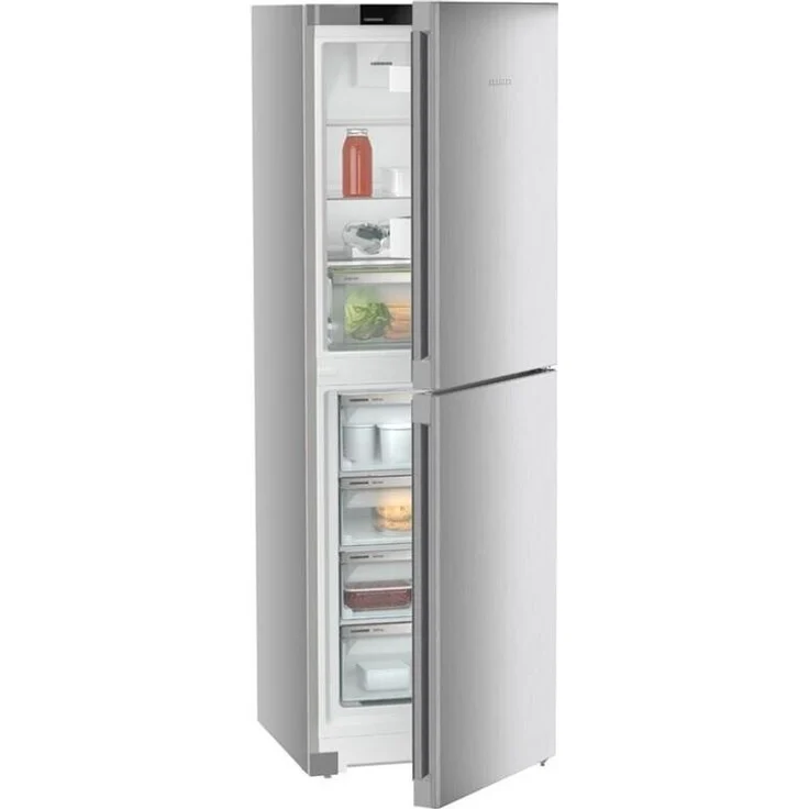 Liebherr CNsfd 5204-20 Pure Kühl-Gefrierkombination, freistehend, silber, SteelFinish, NoFrost, Schnellkühlen und -gefrieren, Urlaubsschaltung, LED, Breite 59.7 cm, Energieklasse D – Bild 5