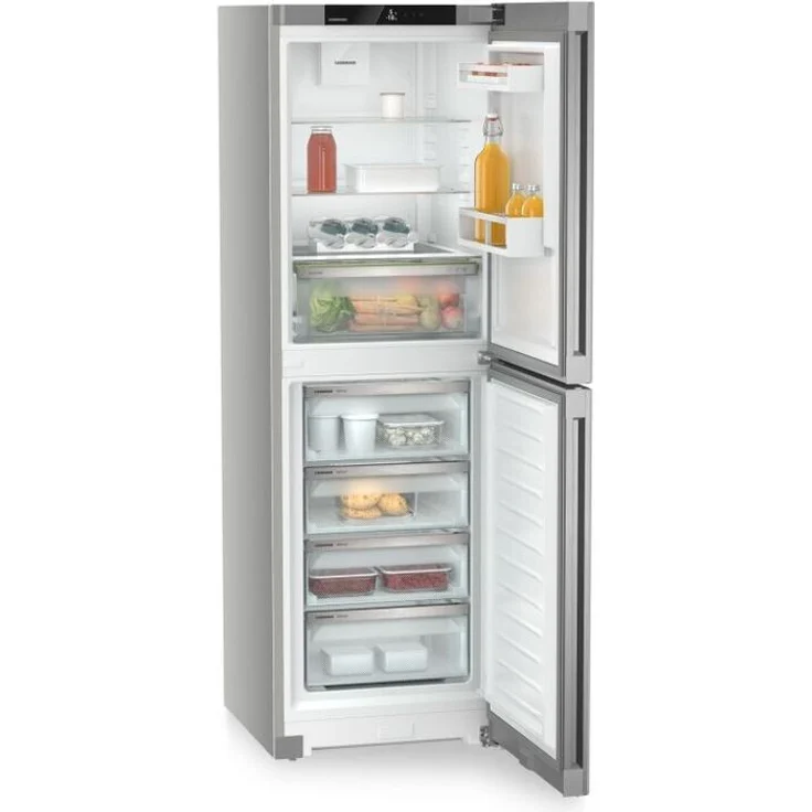 Liebherr CNsfd 5204-20 Pure Kühl-Gefrierkombination, freistehend, silber, SteelFinish, NoFrost, Schnellkühlen und -gefrieren, Urlaubsschaltung, LED, Breite 59.7 cm, Energieklasse D – Bild 2