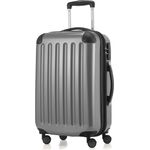 Hauptstadtkoffer Alex Handgepäck Hartschalenkoffer Kabinen Gepäck für jede Airline, 4 Rollen, Erweiterbar, 55 cm, 42 Liter Silber, Zahlenschloss