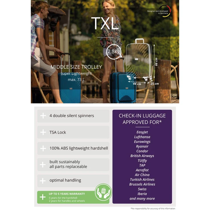 Hauptstadtkoffer TXL Mittelgrosser Koffer, Rollkoffer Reisekoffer, TSA, 4 Rollen Dunkelgrün – Bild 6