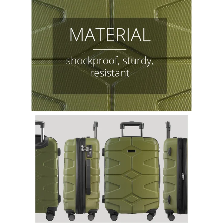 Hauptstadtkoffer X Kölln Handgepäck Hartschalen Koffer Trolley Rollkoffer Reisekoffer, TSA, 55 cm, 50 Liter Olivgrün – Bild 6