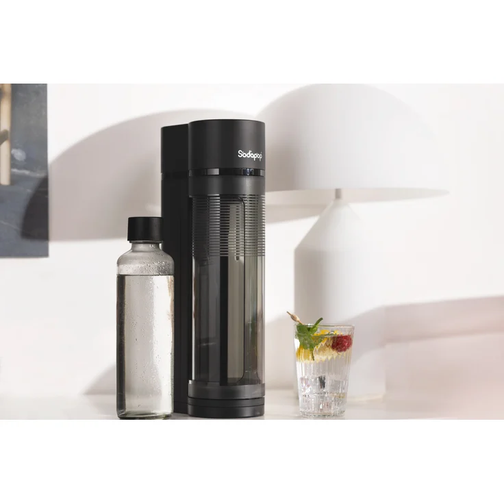 Sodapop Wassersprudler Logan Edition, inkl. 2 Glaskaraffen 850ml, 1 Glaskaraffe 600ml und 1 CO2 Zylinder 60L – Bild 7