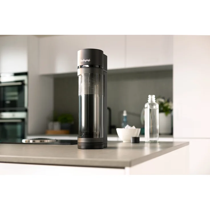 Sodapop Wassersprudler Logan Edition, inkl. 2 Glaskaraffen 850ml, 1 Glaskaraffe 600ml und 1 CO2 Zylinder 60L – Bild 4