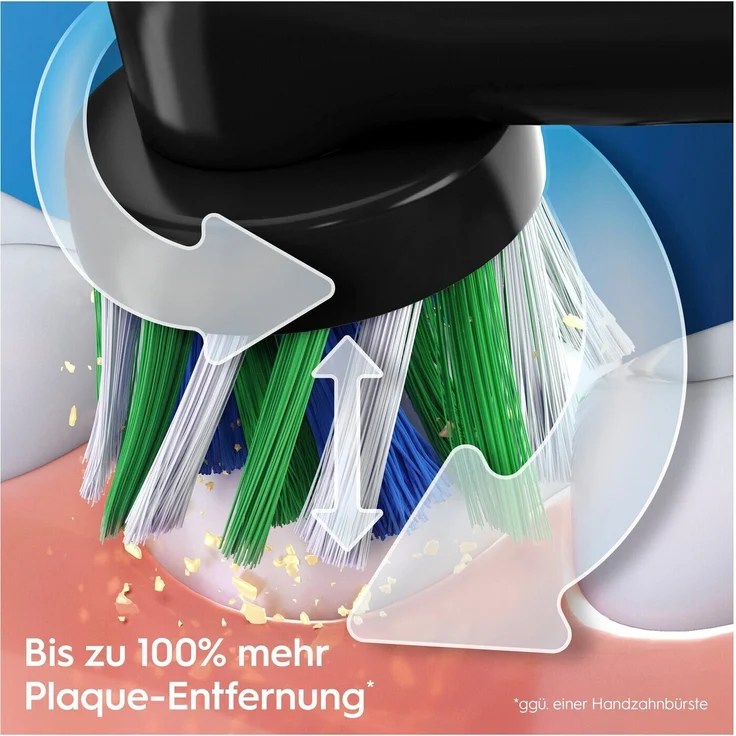 Oral-B Pro 3 3500 Black Edition Set, elektrische Zahnbürste, 2 Aufsteckbürsten, schwarz – Bild 4