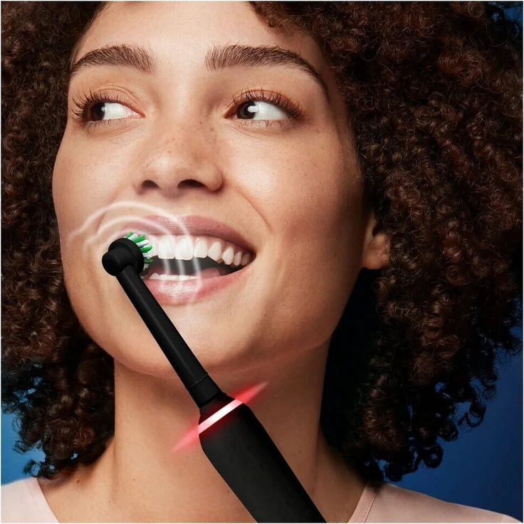 Oral-B Pro 3 3500 Black Edition Set, elektrische Zahnbürste, 2 Aufsteckbürsten, schwarz – Bild 3
