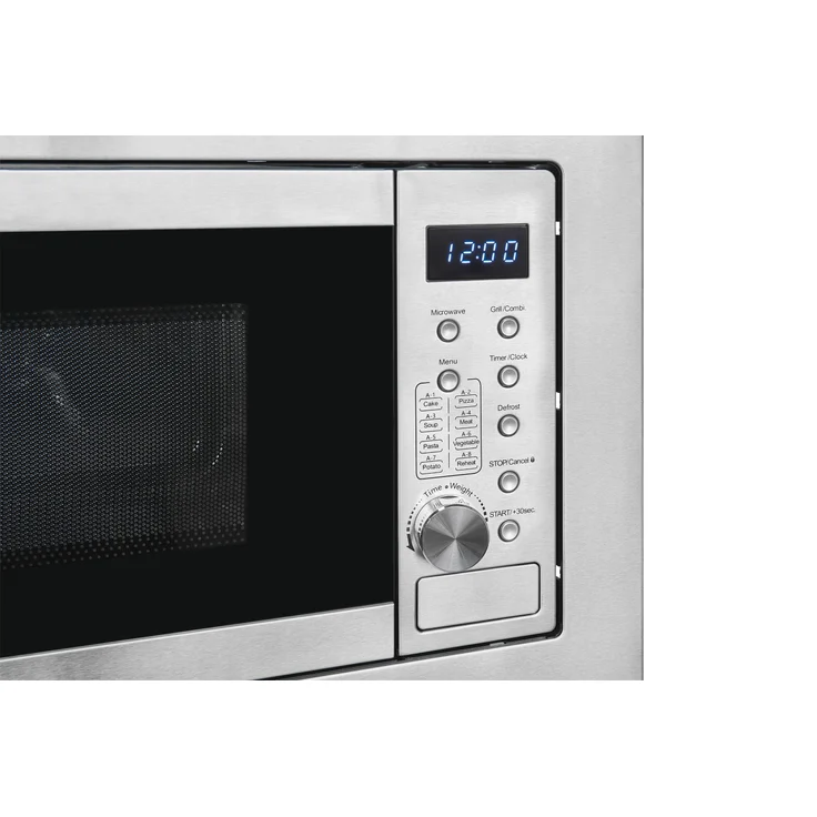 Exquisit EMW20-DG-020 Mikrowelle mit Grill, 59,5 cm breit, Einbaugerät, 800W, 20L Garraum, 5 Leistungsstufen, Edelstahl, inox – Bild 5