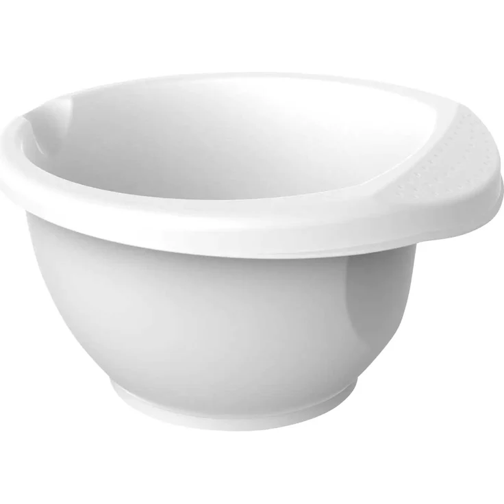 Rotho Rührschüssel Onda 2,5 L weiß, 26 x 25,5 x 14 cm (L x B x H)