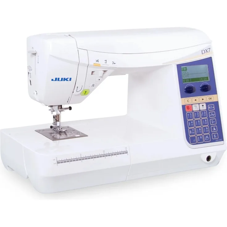 Juki HZL-DX7  287 Nähprogramme Display Knopflochautomatik Nadeleinfädler Computer-Nähmaschine, weiß