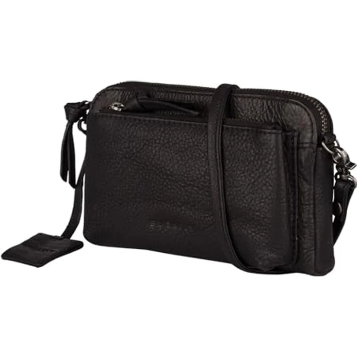 Burkely Antique Avery Mini Bag, Handtasche aus vollnarbigem Pull-Up-Leder, Schwarz mit verstellbarem Schulterriemen – Bild 2