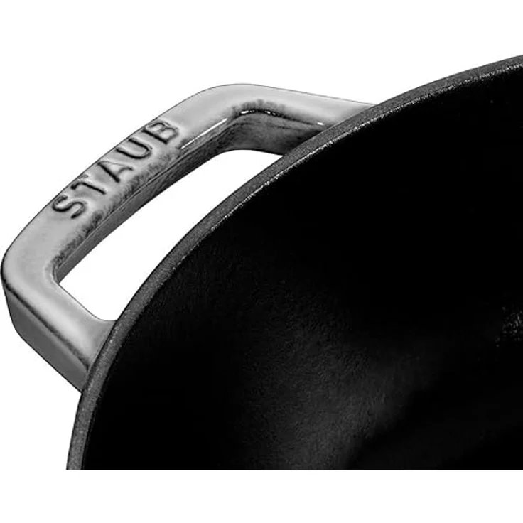 Staub Bräter mit Chistera, Induktionsgeeignet, Gusseisen, Graphitgrau, 24 cm, 1 Einheiten – Bild 4