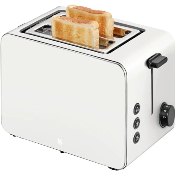WMF Stelio Toaster 2 Scheiben Edelstahl, Doppelschlitz Toaster mit Brötchenaufsatz, Bagel-Funktion, 7 Bräunungsstufen, 900 W, Toaster edelstahl matt grau – Bild 3