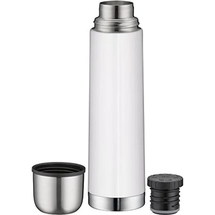 alfi 5457.211.075 Isolierflasche IsoTherm, Edelstahl Alpinweiß, 0,75 Liter, Drehverschluss, 12 Stunden heiß, 24 Stunden kalt, BPA-Free – Bild 5