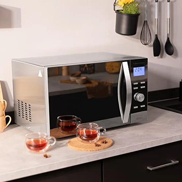 Cecotec Mikrowelle mit Grill, ProClean, 30 Liter Garraum, Standgerät, Edelstahl, 3D-Wave-Technologie, silber – Bild 6