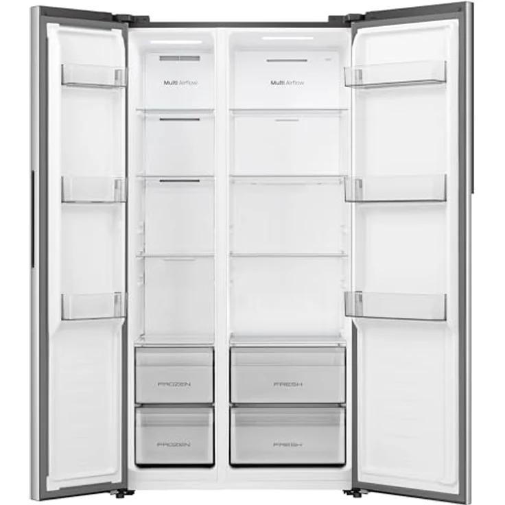 homeX CFBSN5441C-S Side by Side Kühlschrank, Kühl-Gefrier-Kombination 544 Liter, No Frost, Multi Airflow, leise 37 dB, silber – Bild 10