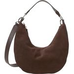 Marc O'Polo Umhängetasche aus weichem Velours-Rindleder, kompakte Tasche mit abnehmbaren Riemen und Innentaschen